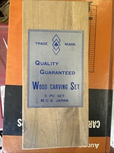 Trade Mark Wood Carving Set 5 Pc Set Japan - Picture 1 of 2