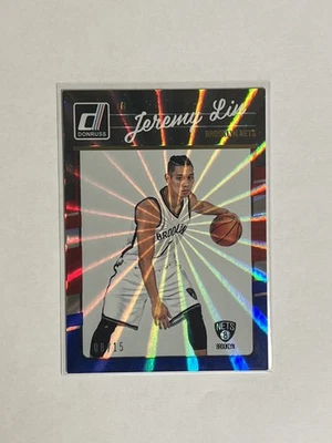 2016-17 Donruss Jeremy Lin Red Blue Holo Laser #83 /15 Nets - Image 1 of 3