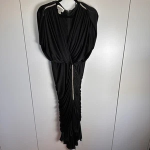 Vintage Susan Roselli for Vijack Black Rhinestone Party Dress - Picture 1 of 10