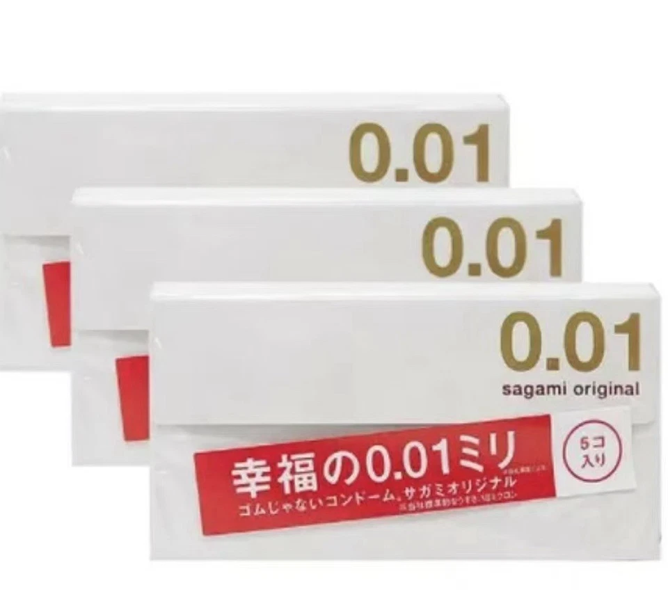 Sagami Original 0.01MM 001 Happiness Size-Regular 5-Pack x 3 - image 1 of 1