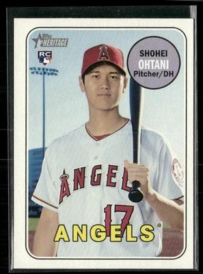 2018 Topps Heritage #600 Shohei Ohtani Rookie RC B - Image 1 of 2