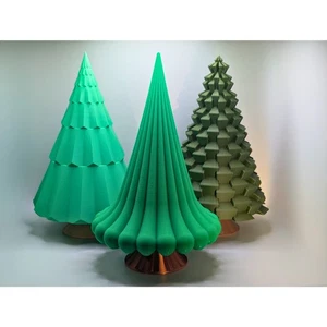 3er Set Kunststoff Tischplatte Weihnachtsbäume - Bild 1 von 6