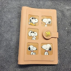 Kawaii Japanese Peanuts Snoopy Journal Notebook Pink Leather - Picture 1 of 6