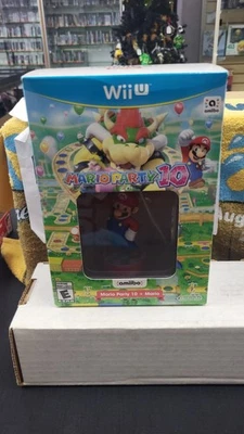 NIB MARIO PARTY 10 NINTENDO WII VIDEO GAME W/ MARIO AMIIBO FIGURE SELAED NEW - Image 1 of 4