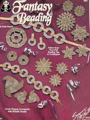FANTASY BEADING Jewelry Pattern Book for Metallic Beads by Linda Punzel - Image 1 of 4