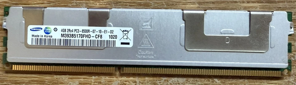 40GB  (10 X 4GB) Samsung 4GB 2Rx4 PC3-8500R RAM Sticks - Image 1 of 1