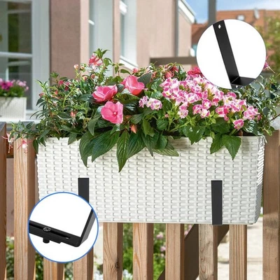 Eisen Wandhaken für Blumentöpfe 3 Stück verstellbar Fenster Geländer Halter - Bild 1 von 4