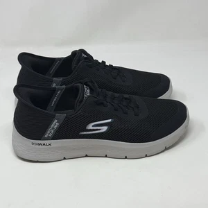 Skechers Performance Go Walk Flex Shoes Mens 9 Black Hands Free Slip Ins - Picture 1 of 16