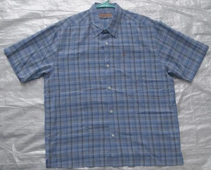 Quiksilver XL blau kariertes Kurzarmhemd mit Knöpfen - Beachwear Streetwear - Bild 1 von 6