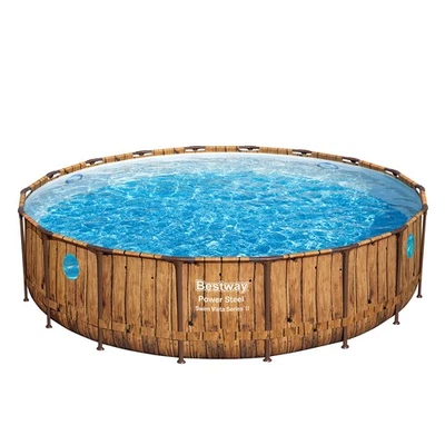Frame Pool Ersatzpool ohne Zubehör Stahlrahmen Aufstellpool Braun Ø 549x122cm - Bild 1 von 4