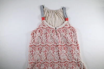 Top floral rojo sin mangas Xhilaration para mujer talla 1X usado en excelente estado Foto 1 de 4