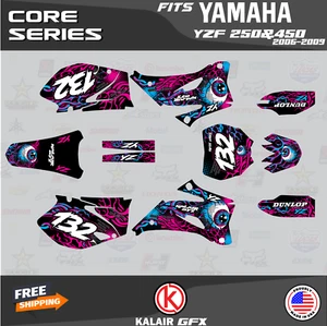 Kit Gráficos para Yamaha YZ250F YZ450F (2006-2009) Core Series - Magenta - Imagen 1 de 6