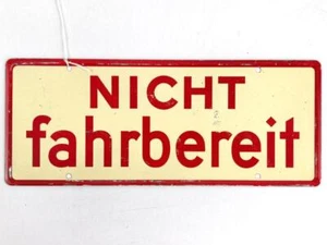Schild für Kraftfahrzeug Instandsetzungseinheiten der Wehrmacht " Fahrbereit / N - Bild 1 von 2