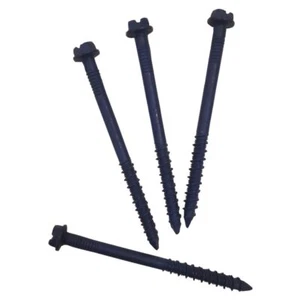 1000 Pack 1/4" x 3-1/4" Hex Head Concrete Screws, with Drill Bit - Picture 1 of 2
