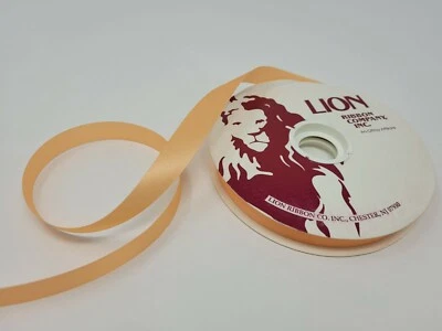 NUEVO DE COLECCIÓN Cinta Artesanal Acetato Albaricoque León Sea Maid 5/8" x 100 YDS Rollo No. 3 Foto 1 de 2