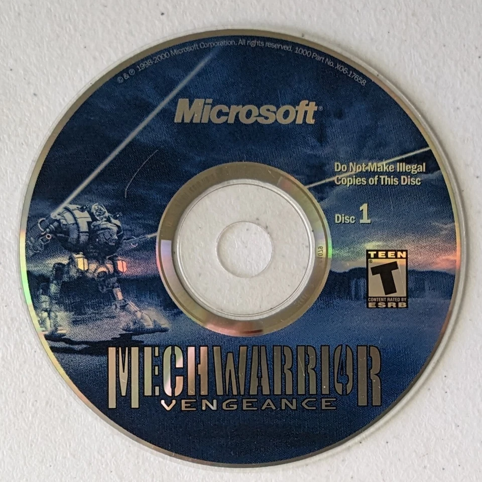 MechWarrior Vengeance replacement Disc 1 Disk One PC CD-ROM Microsoft Games - Image 1 of 1