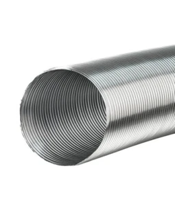 Aluminium Flexible Hose 115mm / 3m Alloy Flexi Air Duct Pipe Tube Heat - Picture 1 of 2