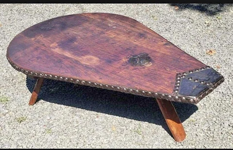 Antique Fireplace Bellows Top Coffee Table Cover