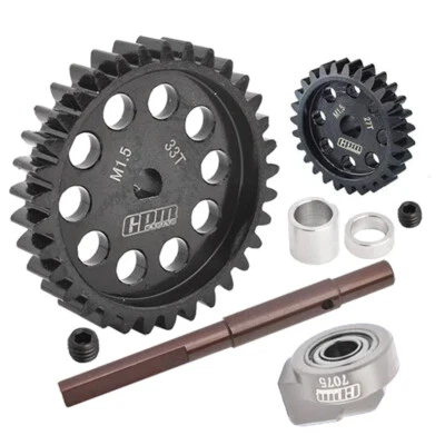GPM 40Cr Carbon Steel M1.5 Spur Gear 33T + Motor Gear 27T for 1:5 XRT / X-Maxx - Image 1 of 2