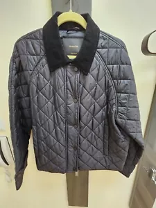 Massimo Dutti Steppjacke Kragen Cord schwarz Druckknöpfe Gr.42 Neuwertig - Bild 1 von 3