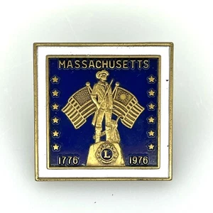 Vintage LIONS CLUB Bicentennial Pin 1976 Massachusetts ￼Tie Hat Pin Brooch - Picture 1 of 2