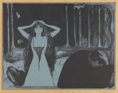 Ashes II – Edvard Munch Expressionist Lithograph Giclée Fine Art Print - Image 1 of 2