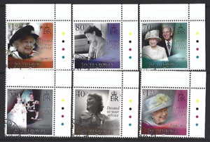 SOUTH GEORGIA 2021 QUEEN ELIZABETH BIRTHDAY FINE USED SET OF 6 - Picture 1 of 1