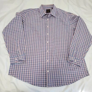 Ben Sherman Tailoring Sz 17.5 34-35 Button-Front Shirt Checkered Style - Picture 1 of 4