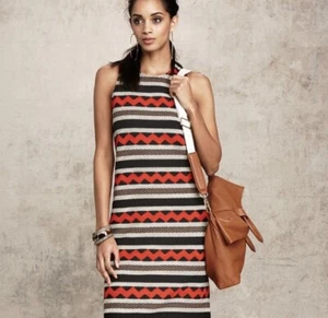 Worth New York Zig Zag Dress Knee Length Sleeveless Size 8 Z32 - Picture 1 of 7