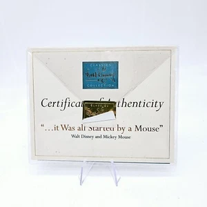WDCC Disney It Was All Statered By A Mouse COA Certificate No Figure - Picture 1 of 2
