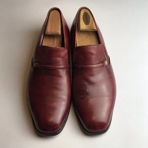 Bally Switzerland Men's Harald Loafer Leather Burgundy Sz 10.5D Vtg - Picture 1 of 5