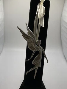 metal Angel w/words by Elizabeth Browning Christmas Ornament - Picture 1 of 6