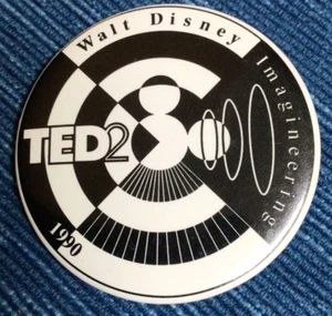 DE COLECCIÓN 1990 BOTÓN PINBACK #105-147 TED 2000 WALT DISNEY Imagineering ~890A - Imagen 1 de 2