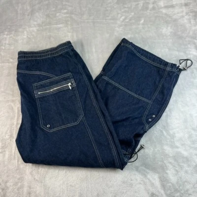 Pantalones de paracaídas Silence + Noise Denim para mujer M azul Foto 1 de 4
