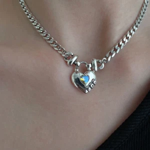 Collar de Cadena de Plata Esterlina 925 Hecho a Mano Creativo Diseño de Moda Exquisito Nuevo - Imagen 1 de 6