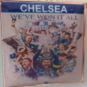 CHELSEA WE WON IT ALL CHAMPIONS LEAGUE CONFERENCE LEAGUE SUPER CUP UEFA BADGE - Picture 1 of 1