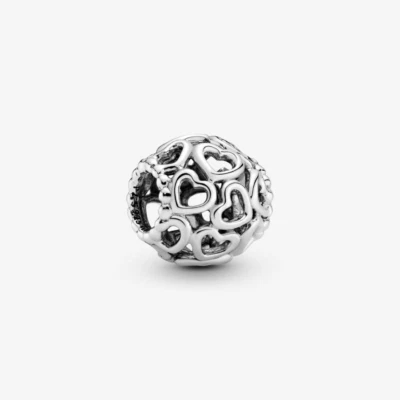 PANDORA Charm Anhänger Bead Herzen 925 Sterlingsilber Poliert Damen 790964 - Bild 1 von 4