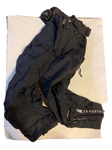 Trespass Childrens 3/4 Black Ski Pants with suspenders - Picture 1 of 3