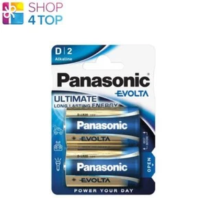 2 PANASONIC EVOLTA D BATTERIES ALKALINE ULTIMATE LR20 LONG LASTING 2BL EXP 2031 - Picture 1 of 1