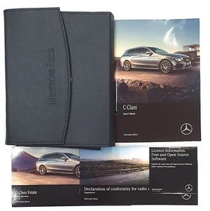 MERCEDES C-CLASS ESTATE S205 2014-2021 OWNERS MANUAL HANDBOOK WALLET PACK - Picture 1 of 12