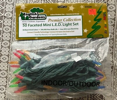 English Gardens LED Faceted String Light 50 Multi Color Christmas Lights Premium - Image 1 of 4