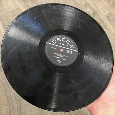 JUSTIN TUBB DECCA 78RPM RECORD 29720 PEPPER HOT BABY ROCKABILLY Who Will It Be Foto 1 de 3