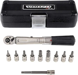 Bicycle Bike 1/4 Inch Driver - Torque Wrench Allen Key Tools Socket Set Kit 2-24 - Picture 1 of 7