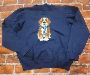 SAINT BERNARD DOG PULLOVER Sweater Janie & Jack Boys Sz 6 Guc - Picture 1 of 1