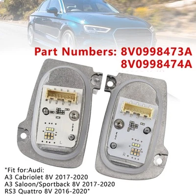 2x per Audi A3 RS3 8V0998473A LED DRL modulo L+R luce di marcia diurna luce di posizione indicatori di direzione - Immagine 1 di 4