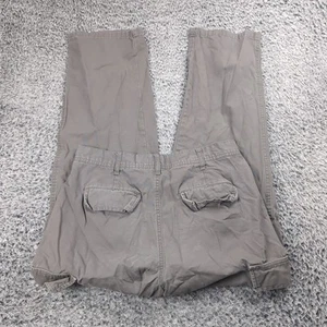 RSQ Pants Men 29x32 Gray Khaki Canvas Utility Cargo Workwear Chore Straight Leg - Picture 1 of 10