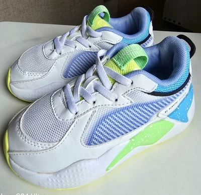 Puma RS-X "Airbrush Elektro Green" Toddler Kids Running Shoes, Sz 9C - Image 1 of 4