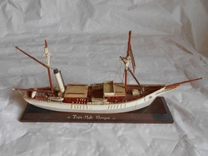 Vintage model boat 3 masted Barque french hand made 1950s - Picture 1 of 13
