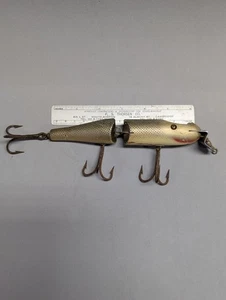 Vtg Wood Creek Chub Jointed Husky Pikie #3007 Mullet - Glass Eyes - Picture 1 of 12
