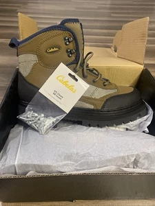 CABELA'S ULTRALIGHT LUG II MEN'S SIZE 10 BROWN/BLUE WADING BOOTS #832467 FISHING - Picture 1 of 8